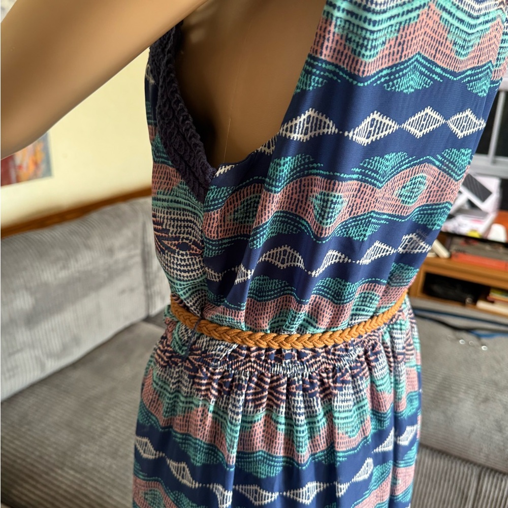 Lily Rose Blue and Pink Maxi Dress - Picture 9 of 15